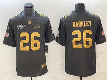 Saquon Barkley Philadelphia Eagles black Salute To Service jersey