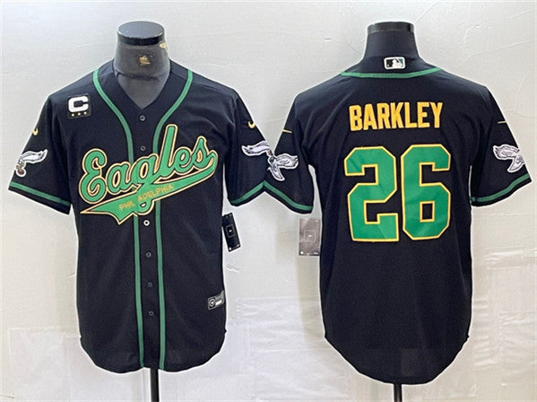 Saquon Barkley Philadelphia Eagles black jersey