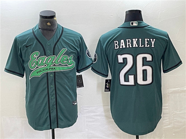 Saquon Barkley Philadelphia Eagles green jersey
