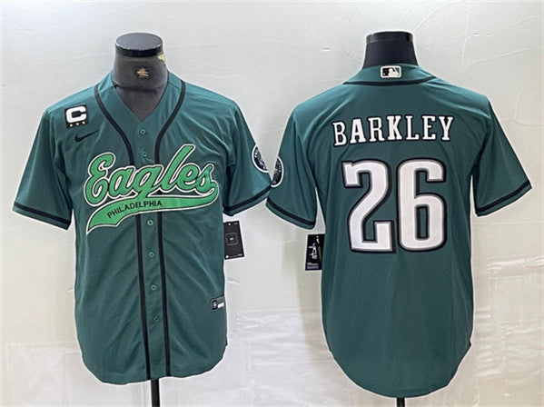 Saquon Barkley Philadelphia Eagles green jersey