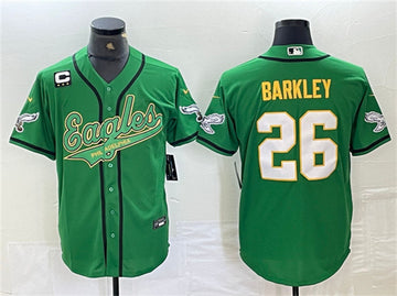 Saquon Barkley Philadelphia Eagles green jersey