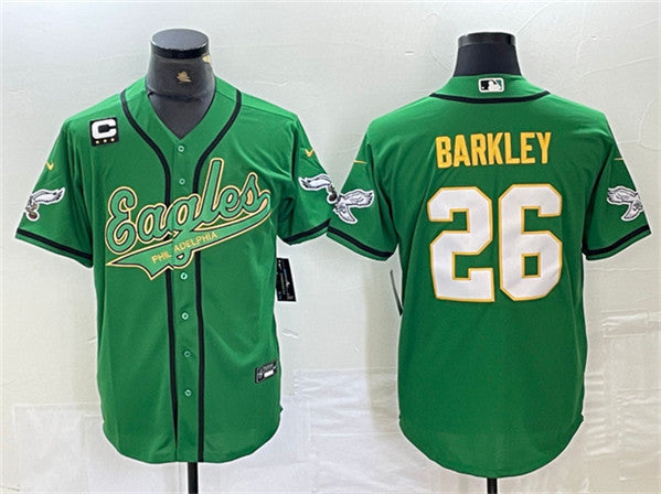Saquon Barkley Philadelphia Eagles green jersey
