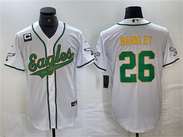 Saquon Barkley Philadelphia Eagles white jersey
