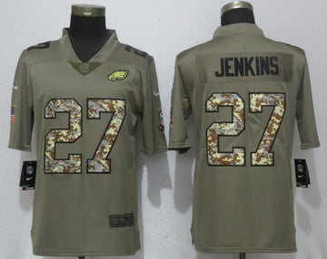 Malcolm Jenkins Philadelphia Eagles olive Salute To Service jersey