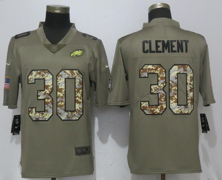 Corey Clement Philadelphia Eagles olive Salute To Service jersey