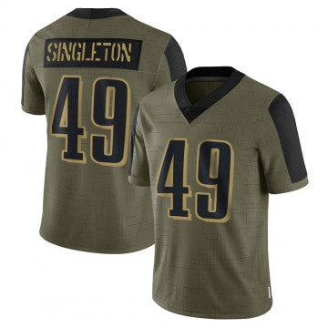 Alex Singleton Philadelphia Eagles olive Salute To Service jersey