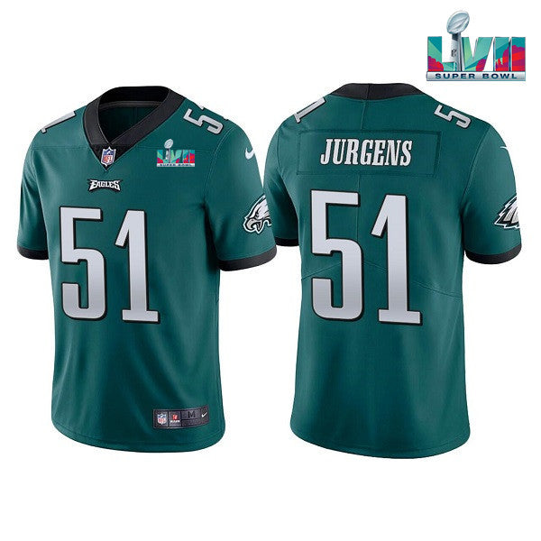 Cam Jurgens Philadelphia Eagles green Vapor jersey