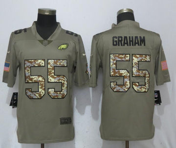 Brandon Graham Philadelphia Eagles olive Salute To Service jersey