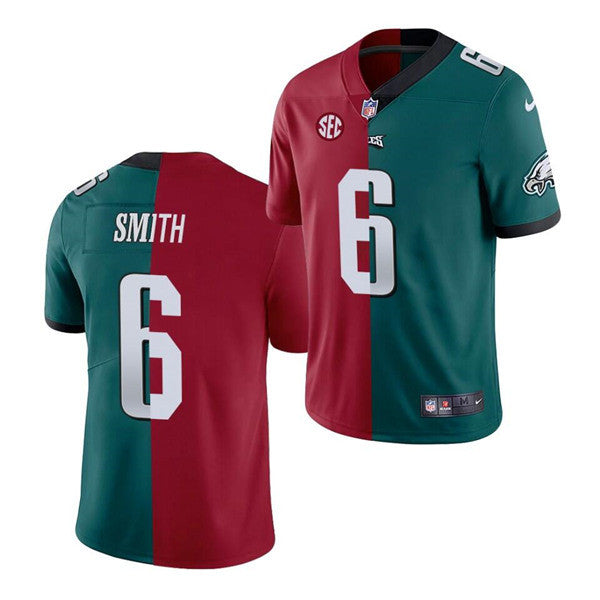 DeVonta Smith Philadelphia Eagles red Split jersey