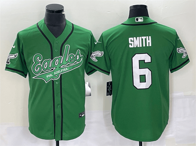 DeVonta Smith Philadelphia Eagles green jersey