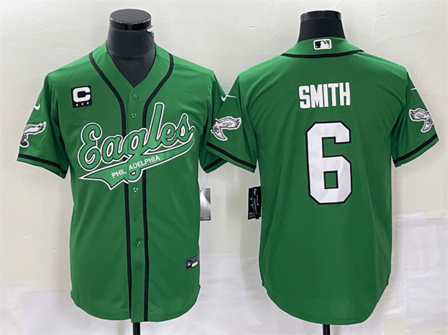 DeVonta Smith Philadelphia Eagles green jersey