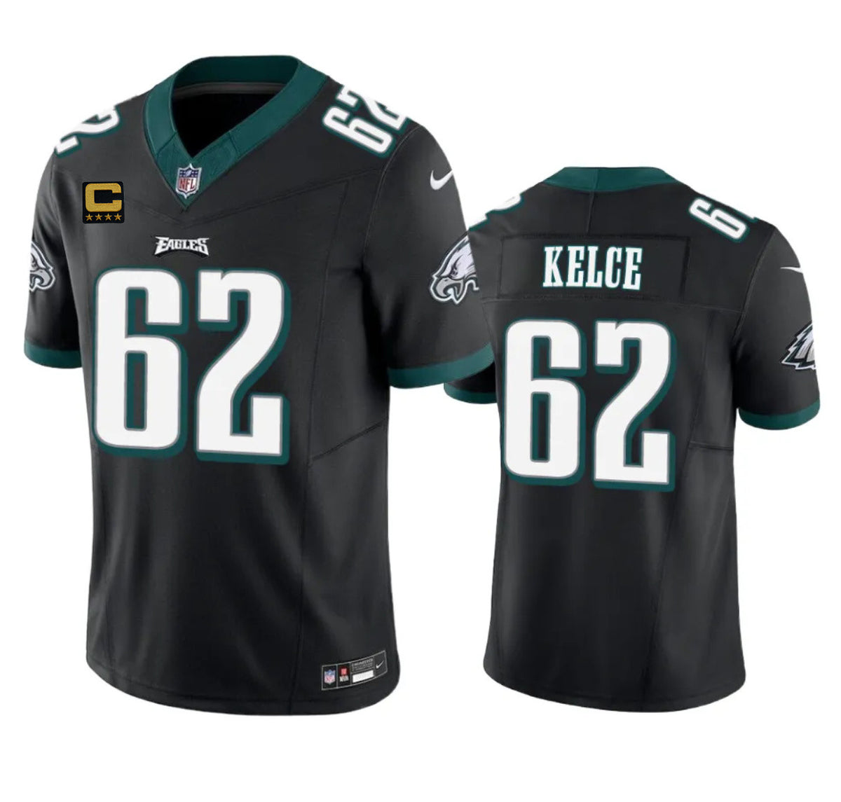 Jason Kelce Philadelphia Eagles black Vapor jersey