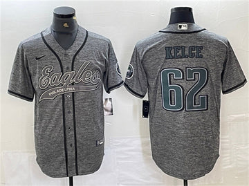 Jason Kelce Philadelphia Eagles gray jersey