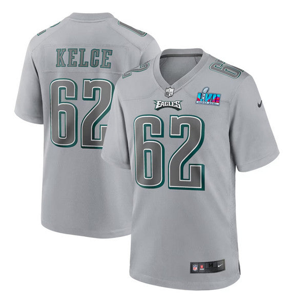 Jason Kelce Philadelphia Eagles gray Game jersey
