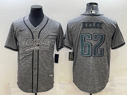Jason Kelce Philadelphia Eagles gray jersey