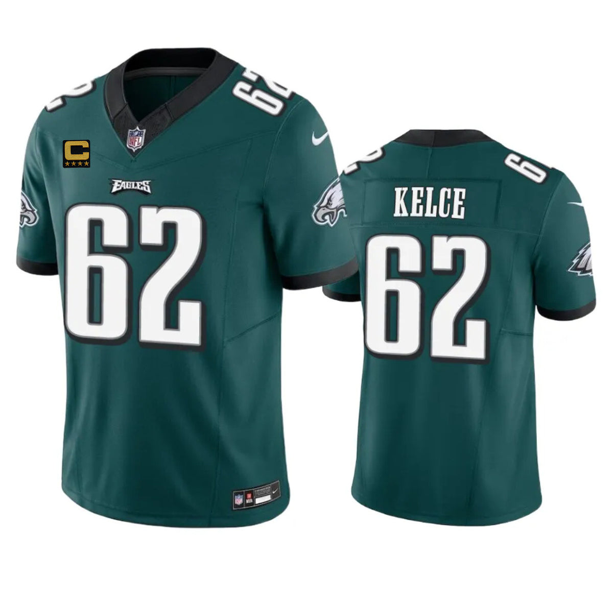 Jason Kelce Philadelphia Eagles green Vapor jersey