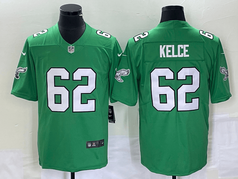 Jason Kelce Philadelphia Eagles green Vapor jersey