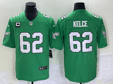 Jason Kelce Philadelphia Eagles green Vapor jersey