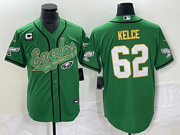 Jason Kelce Philadelphia Eagles green jersey