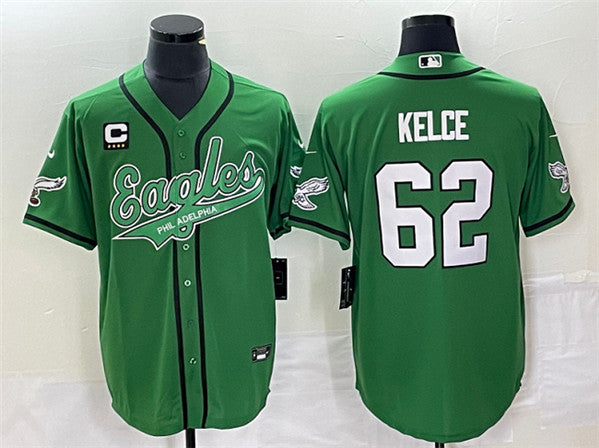 Jason Kelce Philadelphia Eagles green jersey