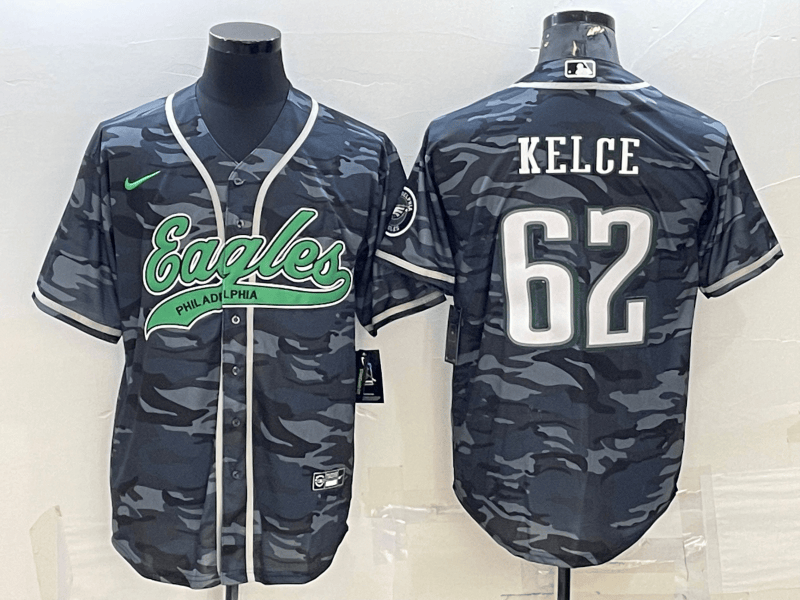 Jason Kelce Philadelphia Eagles grey Camo jersey