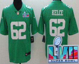 Jason Kelce Philadelphia Eagles green Vapor jersey