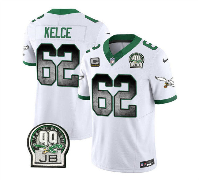 Jason Kelce Philadelphia Eagles white Vapor jersey