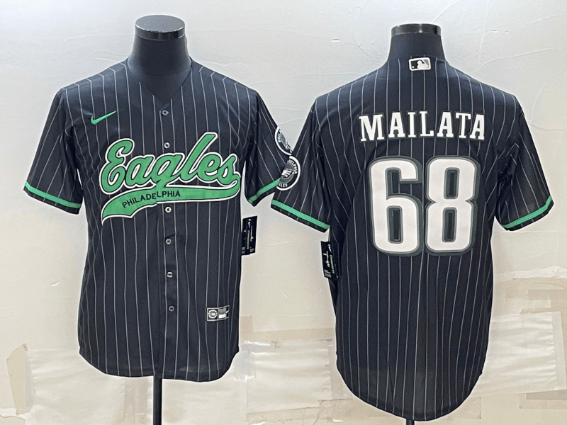 Jordan Mailata Philadelphia Eagles black jersey