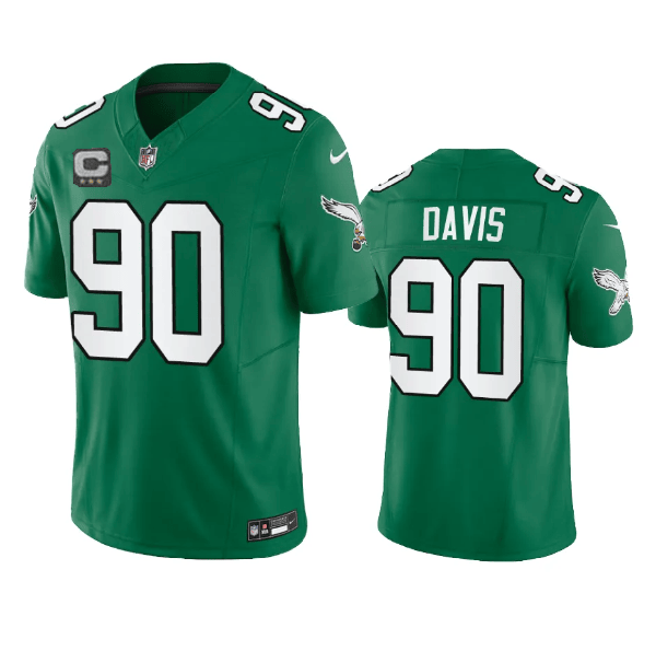 Jordan Davis Philadelphia Eagles green Vapor jersey