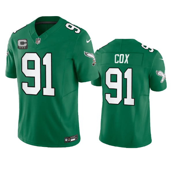 Fletcher Cox Philadelphia Eagles green Vapor jersey