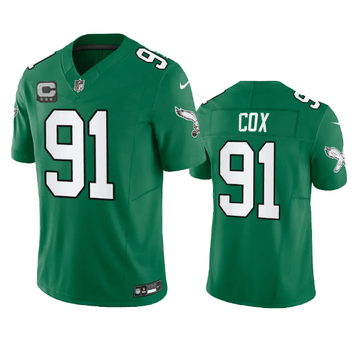 Fletcher Cox Philadelphia Eagles green Vapor jersey