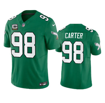 Jalen Carter Philadelphia Eagles green Vapor jersey