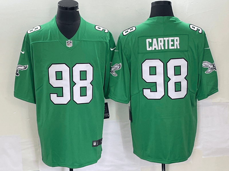 Jalen Carter Philadelphia Eagles green jersey