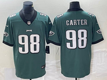 Jalen Carter Philadelphia Eagles green Vapor jersey