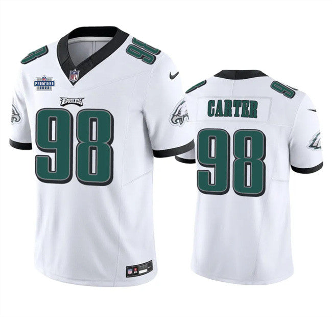 Jalen Carter Philadelphia Eagles white Vapor jersey