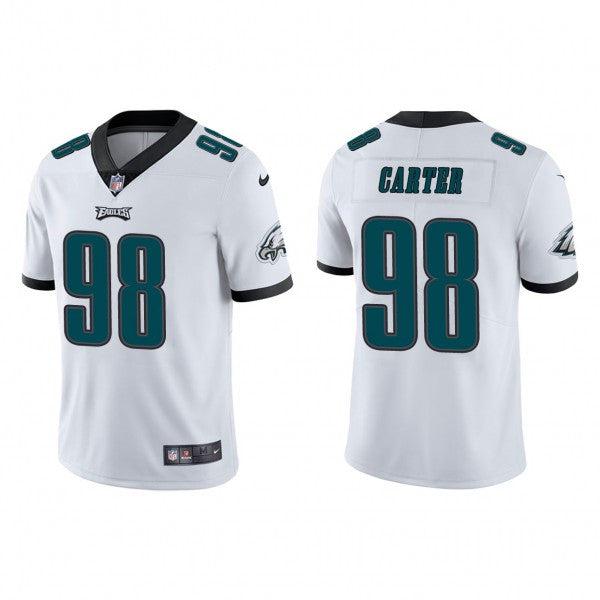 Jalen Carter Philadelphia Eagles white Vapor jersey