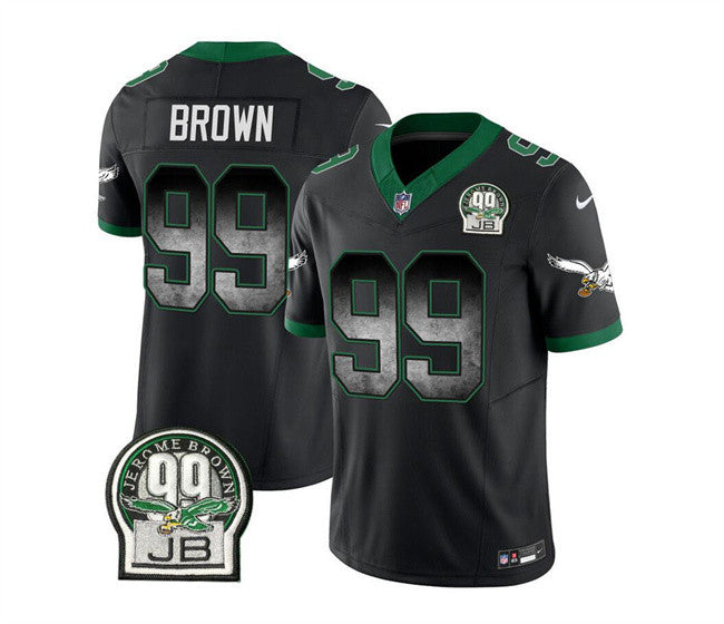 Jerome Brown Philadelphia Eagles black Vapor jersey