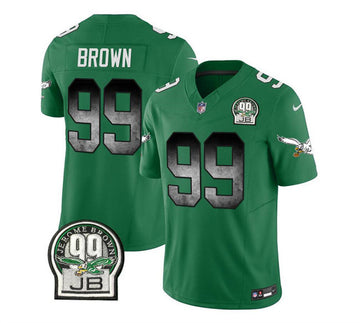 Jerome Brown Philadelphia Eagles green Vapor jersey