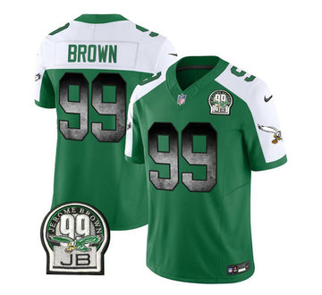 Jerome Brown Philadelphia Eagles green Vapor jersey