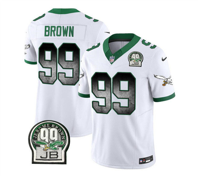 Jerome Brown Philadelphia Eagles white Vapor jersey