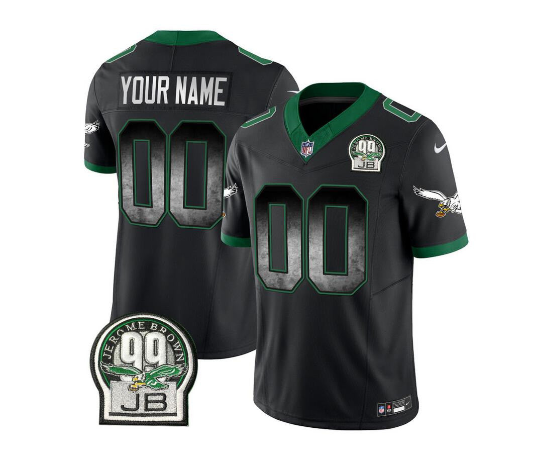 Custom Philadelphia Eagles black Vapor jersey