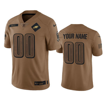 Custom Philadelphia Eagles brown Limited jersey