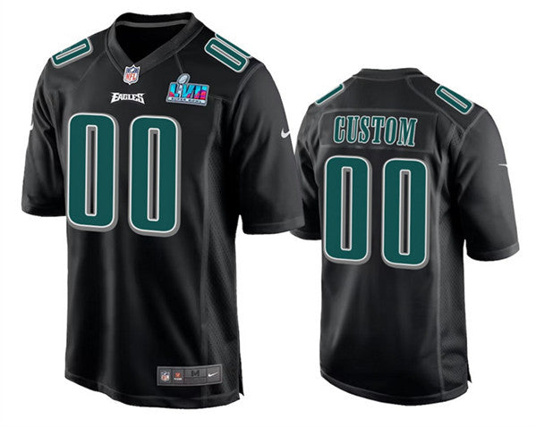 Custom Philadelphia Eagles black Game jersey