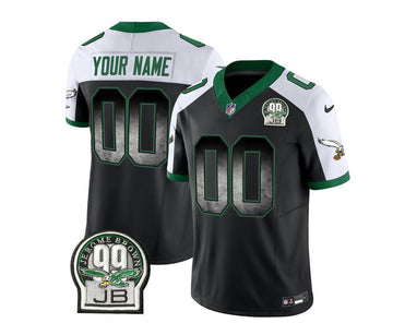 Custom Philadelphia Eagles black Vapor jersey