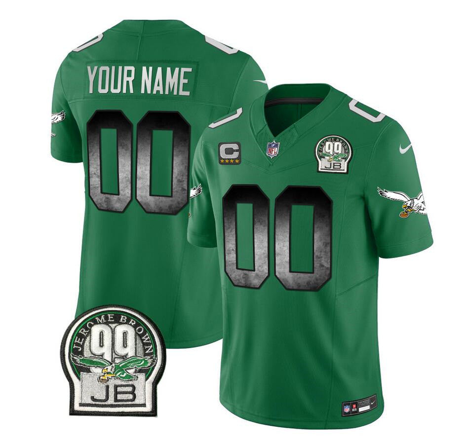 Custom Philadelphia Eagles green Vapor jersey
