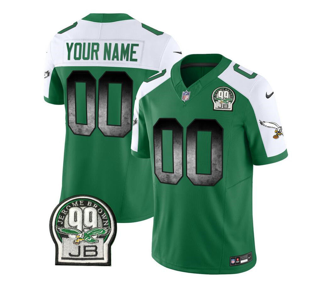 Custom Philadelphia Eagles green Vapor jersey
