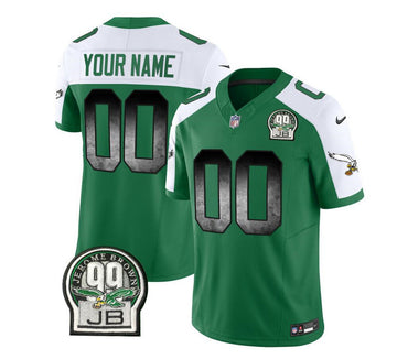 Custom Philadelphia Eagles green Vapor jersey