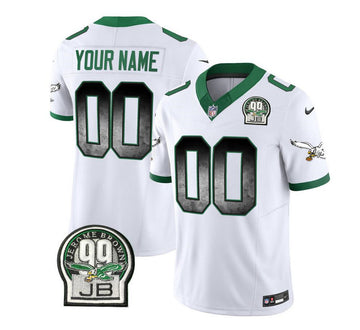 Custom Philadelphia Eagles white Vapor jersey