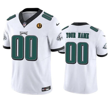 Custom Philadelphia Eagles white Vapor jersey