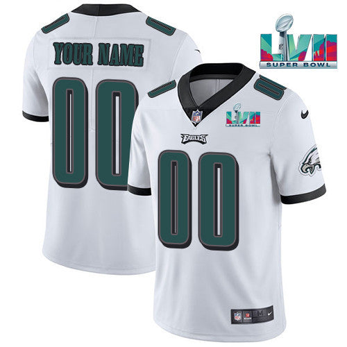 Custom Philadelphia Eagles white Vapor jersey